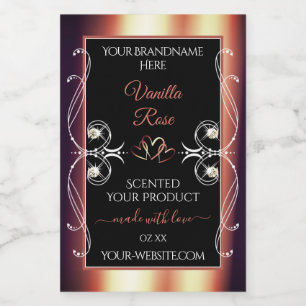 Pour Bocaux Étiquette de produit de décoration Brown noir et R