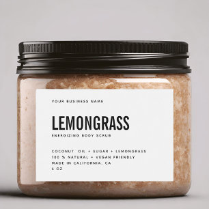 Pour Bocaux Étiquette de produit de gommage du corps blanc mod