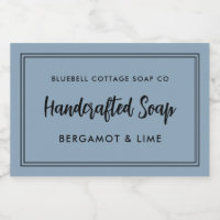 Étiquette de produit de la barre de savon minimali