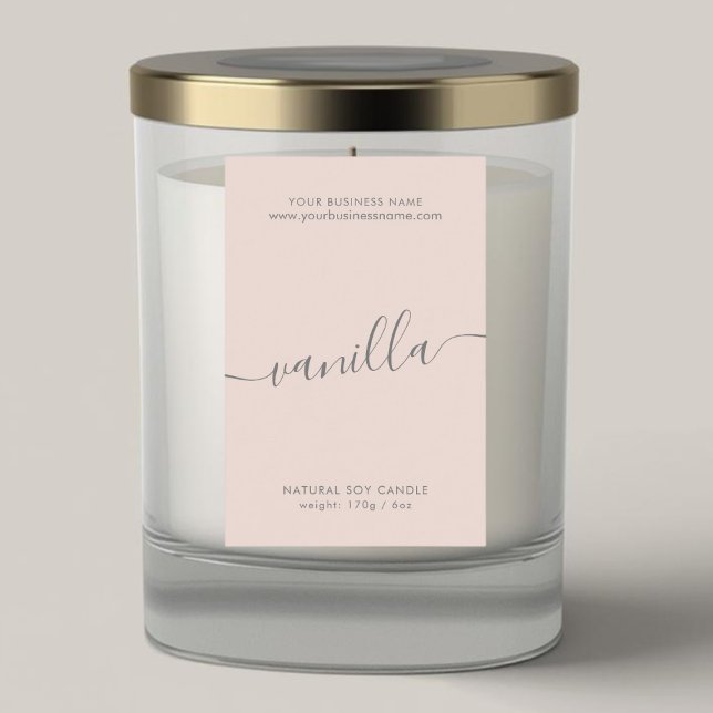 Pour Bocaux Étiquette de produit de script rose vif moderne (Créateur téléchargé)
