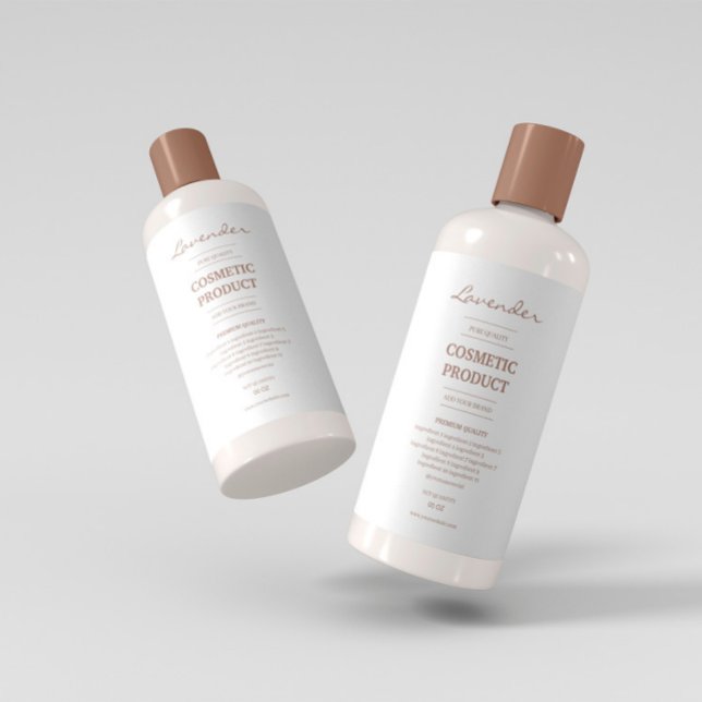 Pour Bocaux Étiquette de produit ingrédients beige simple (Créateur téléchargé)