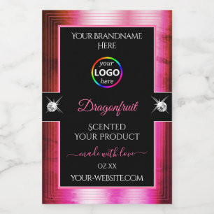 Pour Bocaux Étiquette de produit Smart Black Shiny Crimson Pin