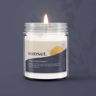 Pour Bocaux Étiquette de produit Sunset moderne