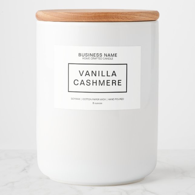 Pour Bocaux Étiquette de produits de bougie moderne (Devant)