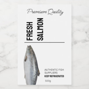 Pour Bocaux Étiquette de produits de poisson frais Saumons