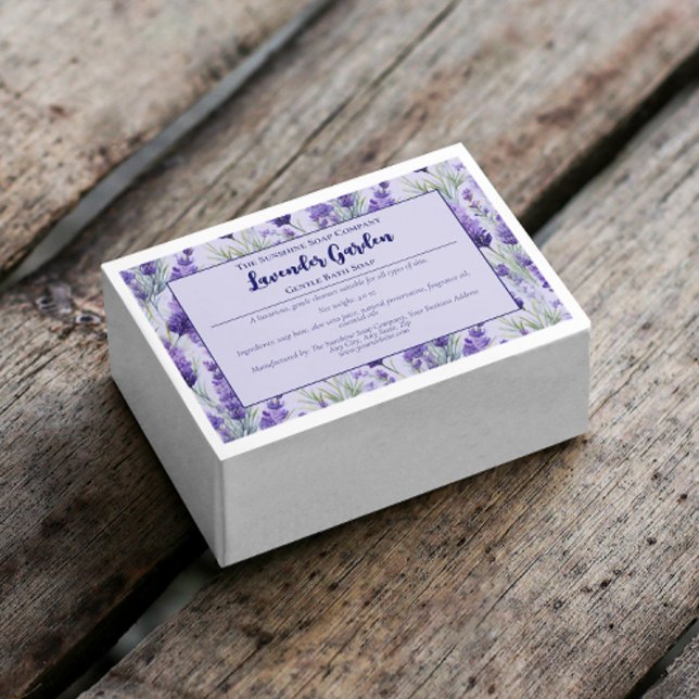 Pour Bocaux Étiquette de savon de lavande à l'eau violet (Créateur téléchargé)