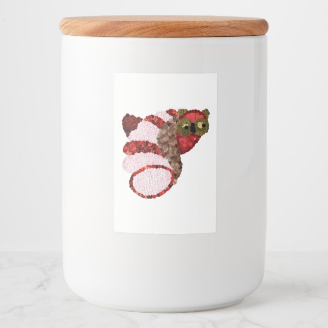 Pour Bocaux Étiquette de stockage alimentaire de Owl (Devant)