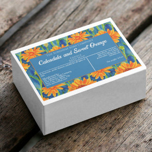 Pour Bocaux Étiquette d'emballage de savon bleu orange bleu ét