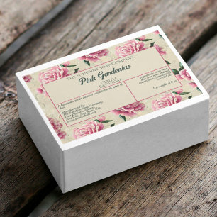 Pour Bocaux Étiquette d'emballage de savon imperméable rose Ga