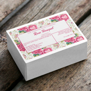 Pour Bocaux Étiquette d'emballage de savon Rose étanche