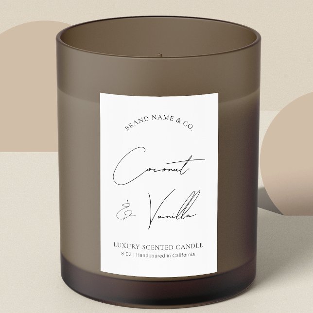 Pour Bocaux Étiquette d'emballage moderne simple de produit (Professional business packaging design for candles, wax melts, diffusers, soaps and more)