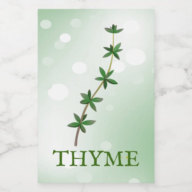 Pour Bocaux Étiquette des Herbes de thym (Étiquettes simples)