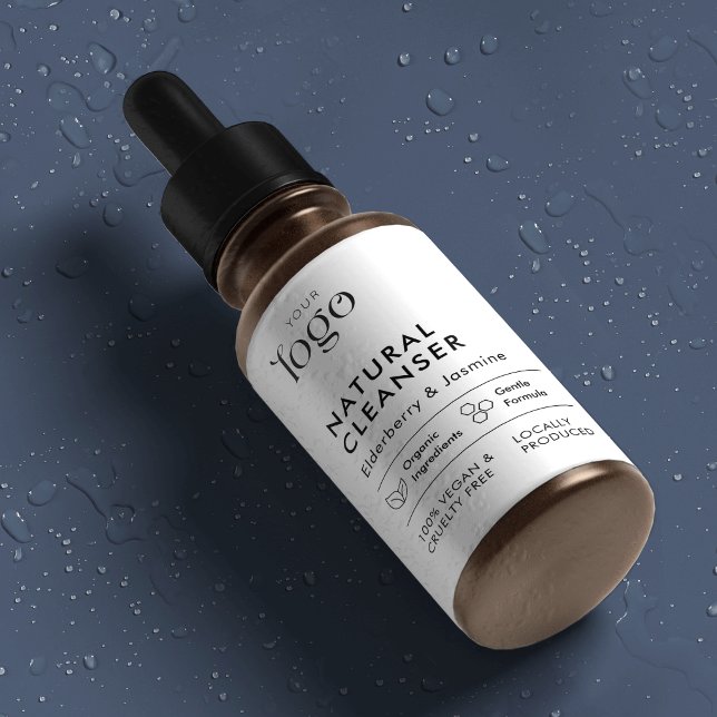 Pour Bocaux Étiquette Étanche Minimal Logo 2OZ Flacon Compte-G (Créateur téléchargé)