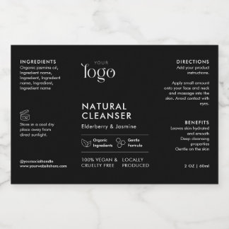 Pour Bocaux Étiquette Étanche Minimal Logo Flacon Compte-Goutt