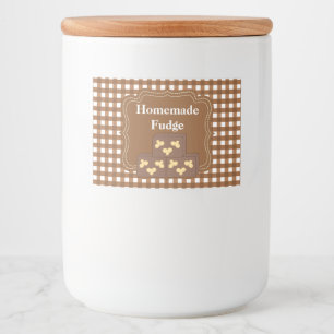 Pour Bocaux Étiquette fait maison de nourriture de fondant