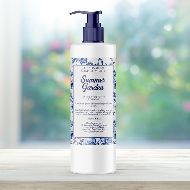 Pour Bocaux Étiquette floral imperméable bouteille de cosmétiq (Créateur téléchargé)