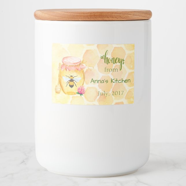 Pour Bocaux Étiquette Honey Canning (Devant)