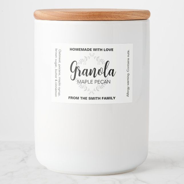 Pour Bocaux Étiquette maison personnalisable Nourriture_01a (Devant)
