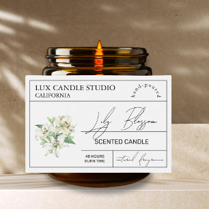Pour Bocaux Étiquette minimaliste élégant à bougie Lily