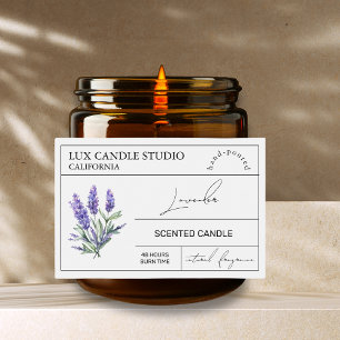 Pour Bocaux Étiquette minimaliste élégant de chandelle de lava