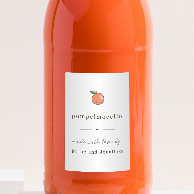Pour Bocaux Étiquette Pompelmocello fait maison (Créateur téléchargé)