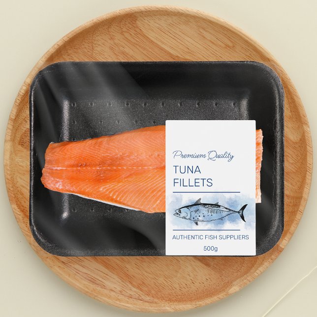 Pour Bocaux Filets de poisson de thon Étiquette de produit (Créateur téléchargé)