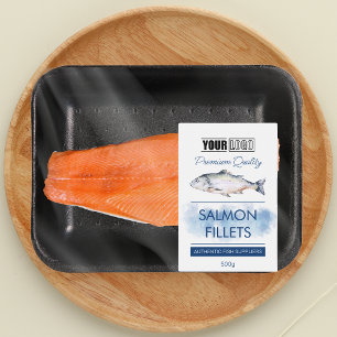 Pour Bocaux Filets de saumon Étiquette de produit de poisson a