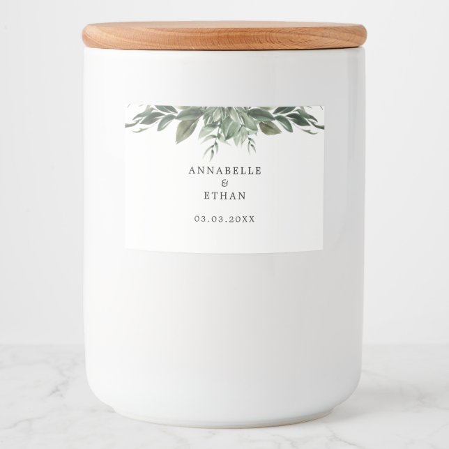 Pour Bocaux Foliage Feuille de mariage Favoriser Étiquette de  (Devant)