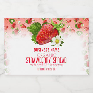 Pour Bocaux Forfait Fruit fraise Étiquette