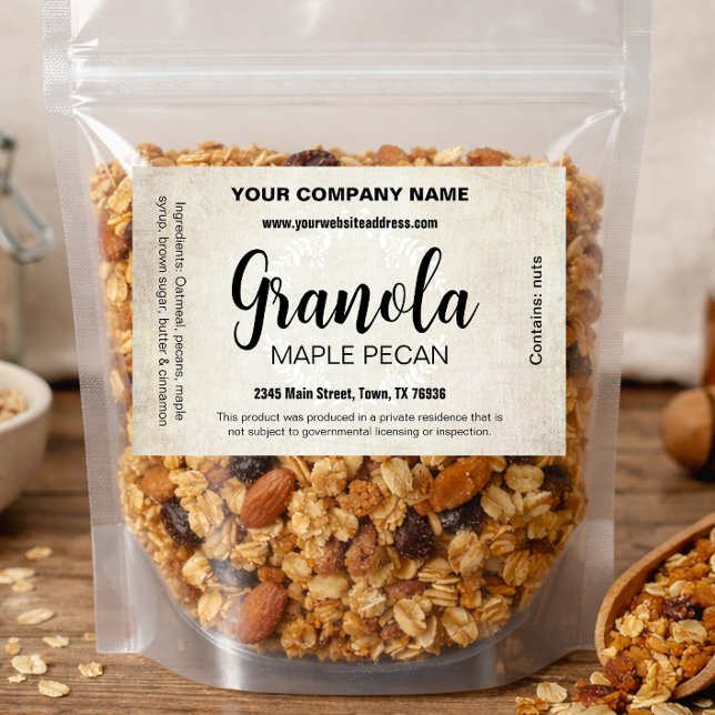 Pour Bocaux Granola Personnalisable Étiquette Maison Gran001cb (Créateur téléchargé)