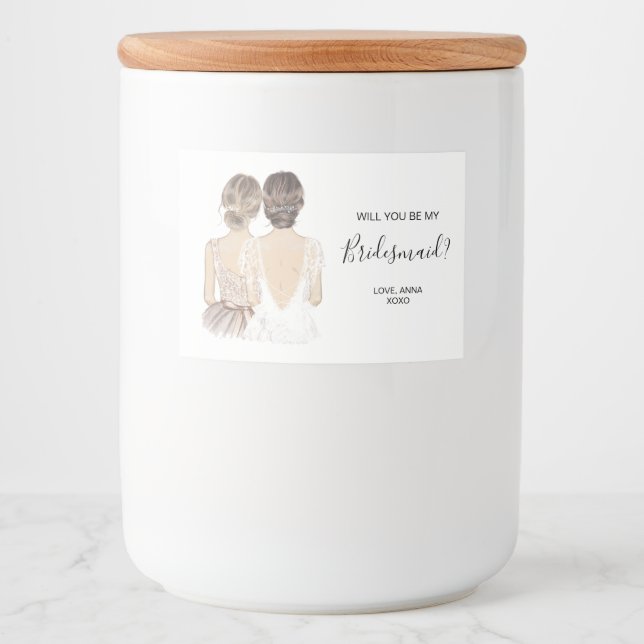 Pour Bocaux Illustré serez-vous mon étiquette de la chandelle (Devant)