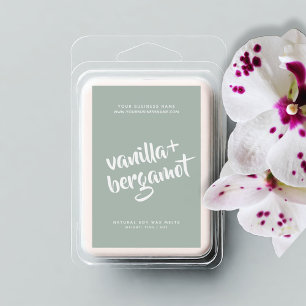 Pour Bocaux La cire de soja à la menthe moderne fond étiquette