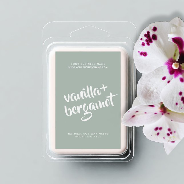 Pour Bocaux La cire de soja à la menthe moderne fond étiquette (Créateur téléchargé)