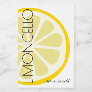 Pour Bocaux Limoncello Petit Étiquette Avec Image De Citron Mo
