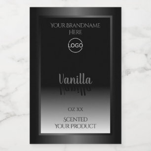 Pour Bocaux Logo Étiquette de produits très élégant en noir et