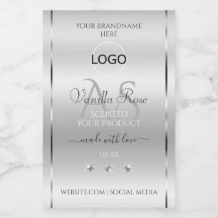 Pour Bocaux Logo Monogramme Étiquette Diamants de luxe en arge