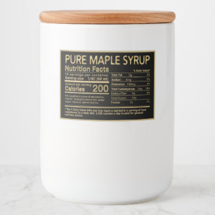 Pour Bocaux Or sur sirop d'érable noir Étiquette de la valeur