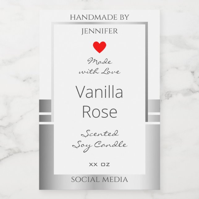 Pour Bocaux Packaging de produits de nouveauté Étiquette blanc (Étiquettes simples)