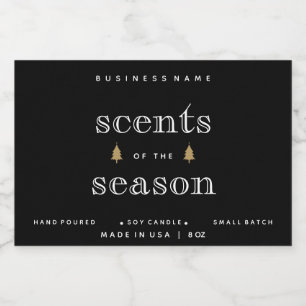 Pour Bocaux Parfums de saison Noël Bougie Étiquette Design