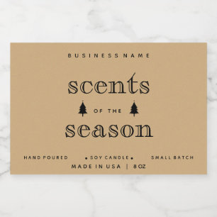 Pour Bocaux Parfums de saison Noël Bougie Étiquette Design