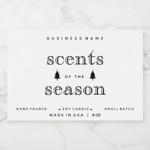 Pour Bocaux Parfums de saison Noël Bougie Étiquette Design