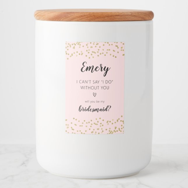 Pour Bocaux Parties scintillant serez-vous mon étiquette autoc (Devant)