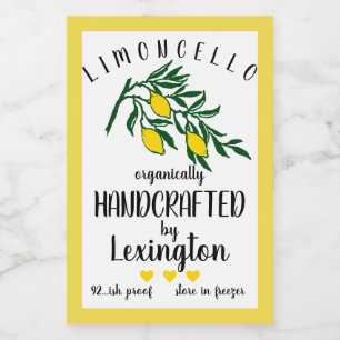 Pour Bocaux Petit Étiquette de bouteille de Limoncello fait ma