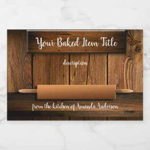 Pour Bocaux Pinceau à rouleaux boulanger Rustique Étiquette de