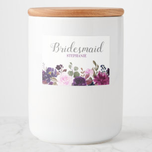 Pour Bocaux Purple Lavender Floral Boho mariage étiquette de b