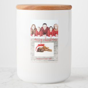 Pour Bocaux Rustic Wood Joyeux Noël Photo - Étiquette alimenta
