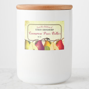 Pour Bocaux Sauce de fruits au beurre poire étiquette de conse