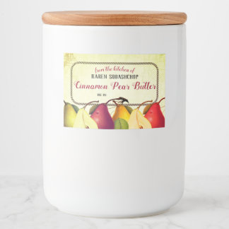 Pour Bocaux Sauce de fruits au beurre poire étiquette de conse