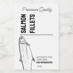 Pour Bocaux Saumon Filets de poisson Étiquette de produit