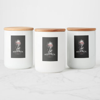 Pour Bocaux "Silence" Étiquette de cuisine gothique esthétique